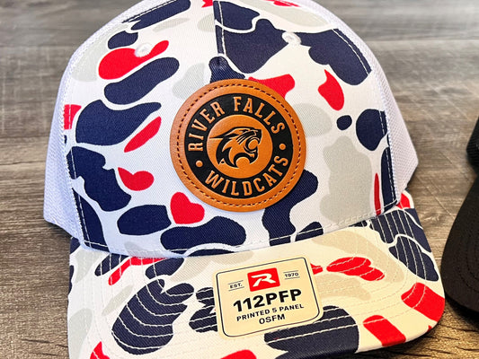 River Falls Retail Online Richardson 112PFP Americana Duck Camo - Leather Patch