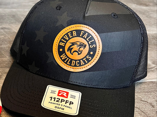 River Falls Retail 112PFP Black Tonal Stars & Stripes- Leather Patch
