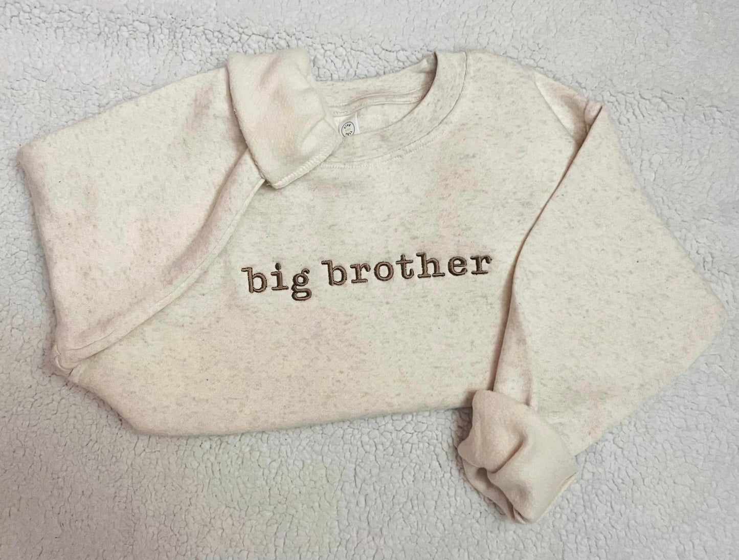 Big Brother or Big Sister Embroidered Crewneck Sweatshirt