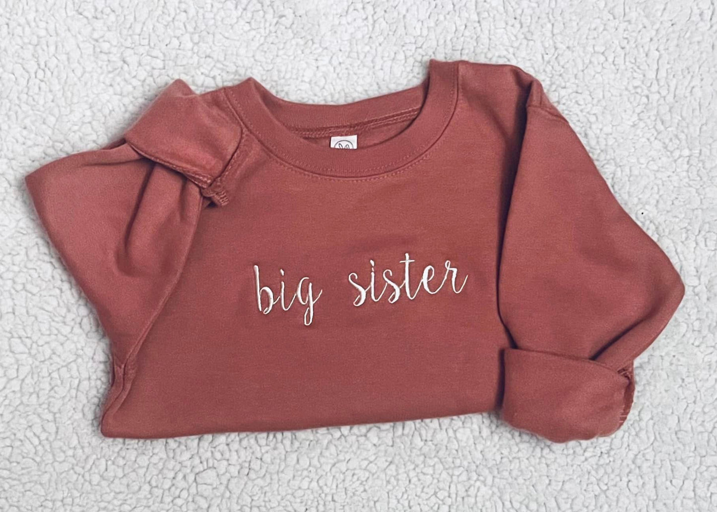 Big Brother or Big Sister Embroidered Crewneck Sweatshirt