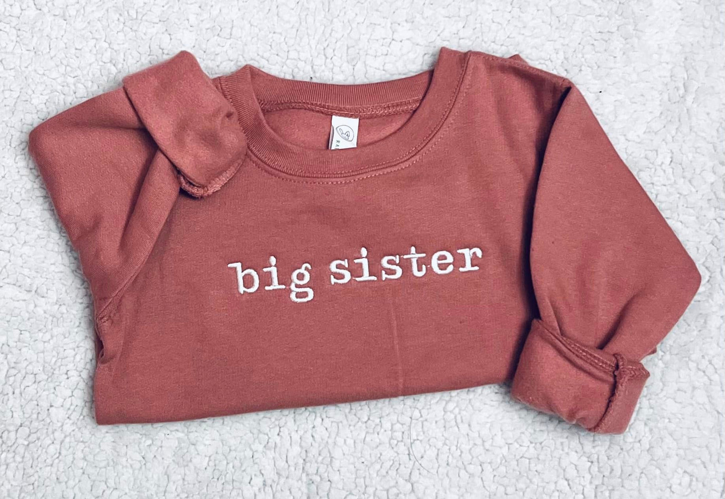 Big Brother or Big Sister Embroidered Crewneck Sweatshirt