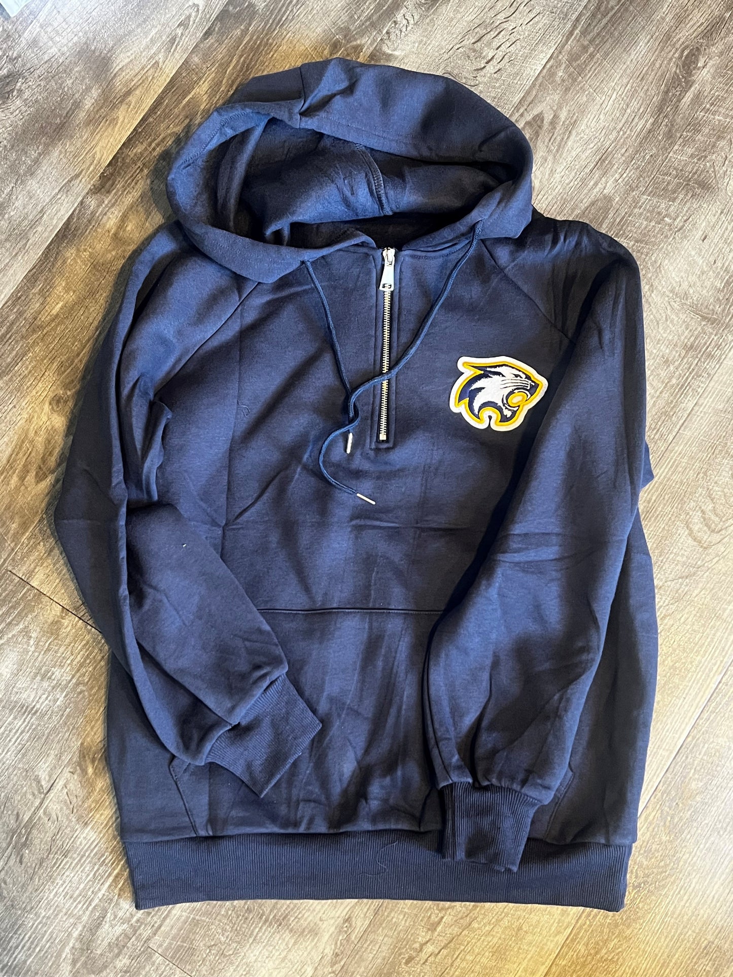 River Falls Retail Online Ladies 1/4 Zip with Chenille Wildcat Logo