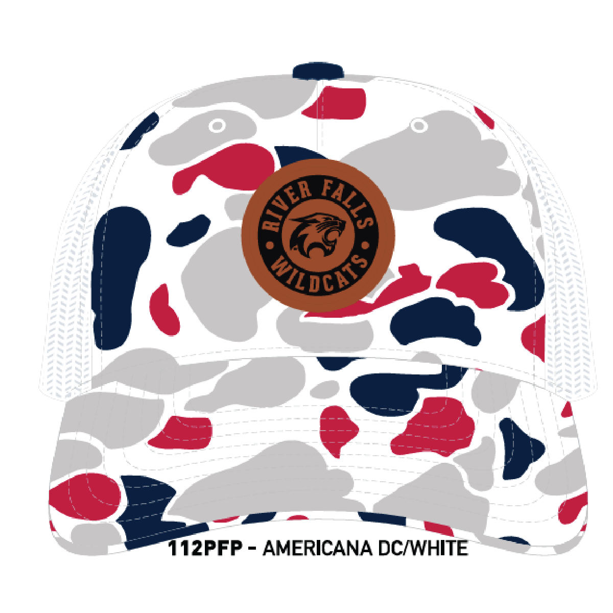 River Falls Retail Online Richardson 112PFP Americana Duck Camo - Leather Patch