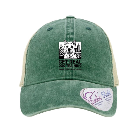 Get Real Dog Training Infinity Her Women's Washed Mesh-Back Cap