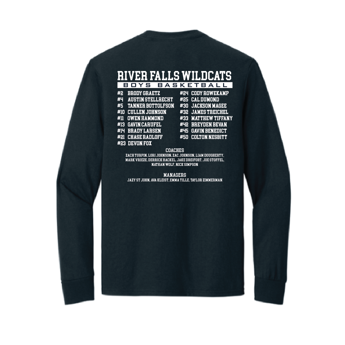 RF Boys Basketball Conference Champions 2026 Long Sleeve T-shirt