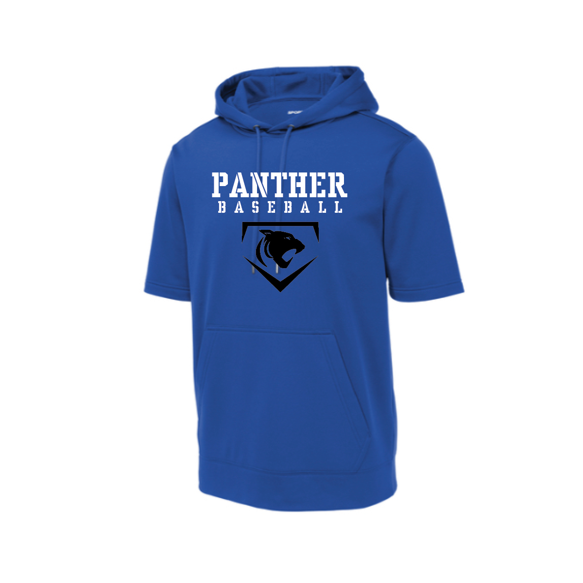 SCC Panthers Baseball Sport-Tek Sport-Wick Fleece Short Sleeve Hooded Pullover