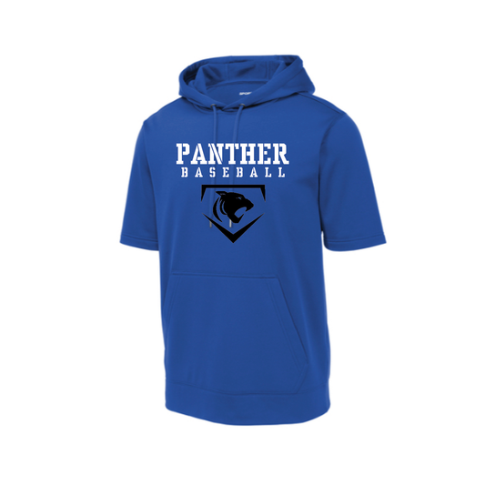 SCC Panthers Baseball Sport-Tek Sport-Wick Fleece Short Sleeve Hooded Pullover