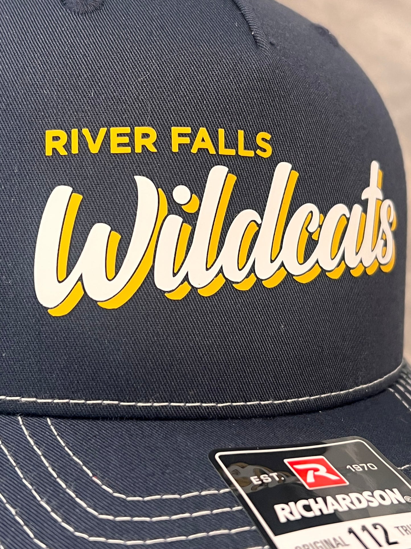 River Falls Retail Online Mesh Back Trucker with Rope - Silicone Patch