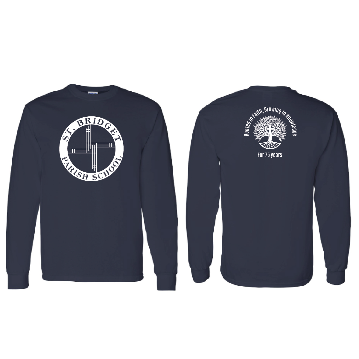 St. B 75 Anniversary Gildan Heavy Cotton Long Sleeve T-Shirt
