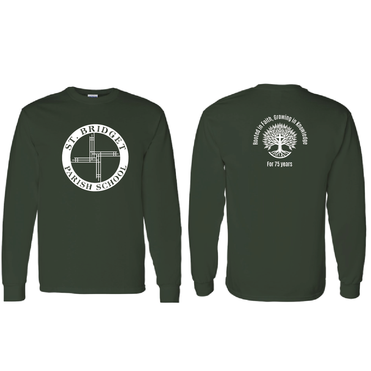 St. B 75 Anniversary Gildan Heavy Cotton Long Sleeve T-Shirt
