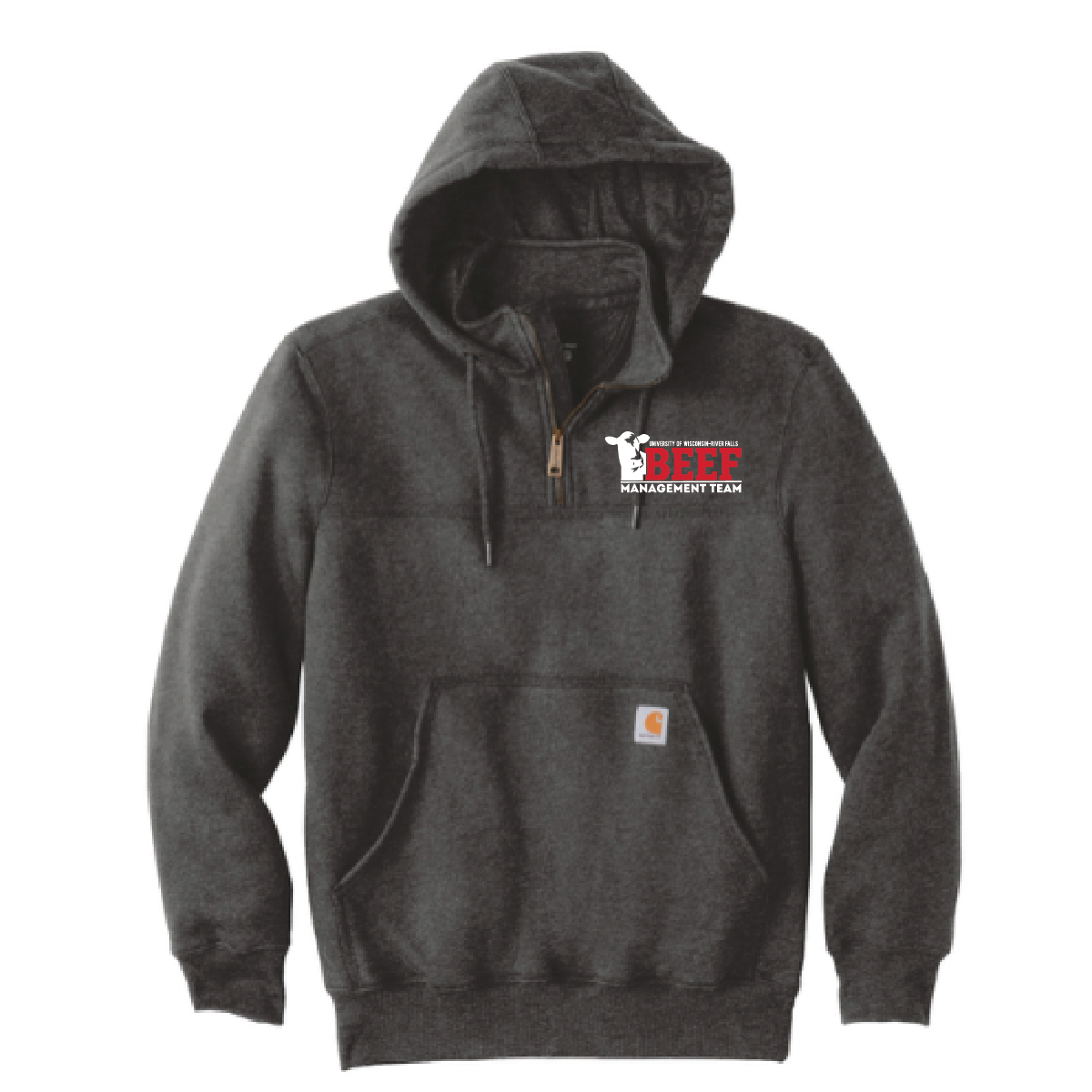 UWRF Beef Management Carhartt ® Rain Defender ® Paxton Heavyweight Hooded Zip Mock Sweatshirt