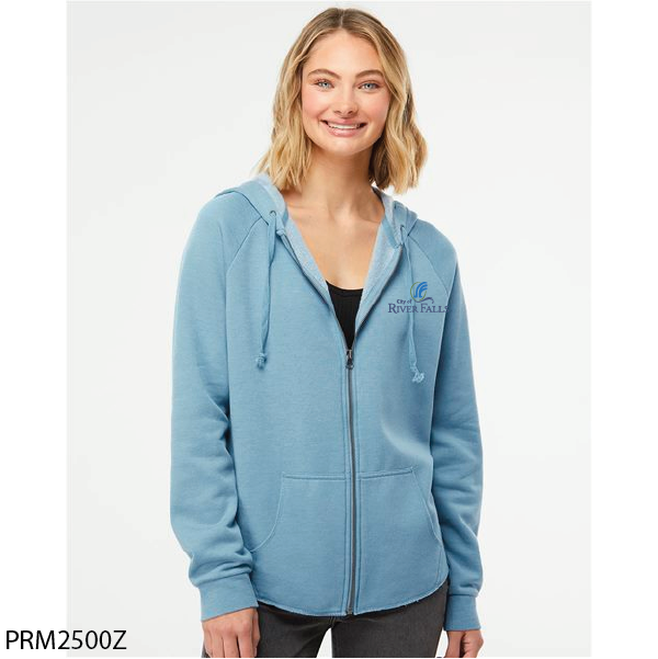 City of RF Independent Trading Co. - Women's California Wave Wash Full-Zip Hooded Sweatshirt