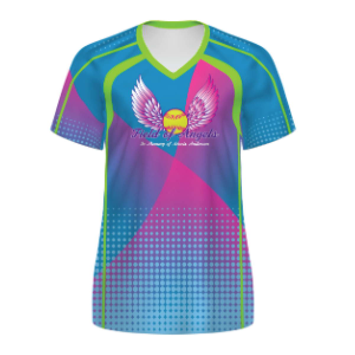 Field of Angels Ladies Sublimated V-Neck