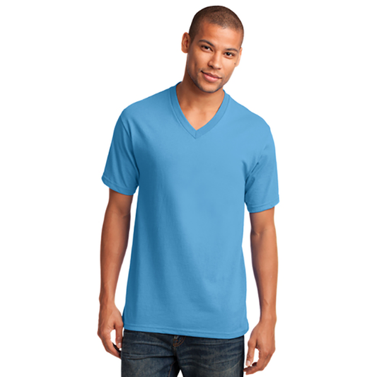 TCLAD Port & Company Core Cotton V-Neck Tee