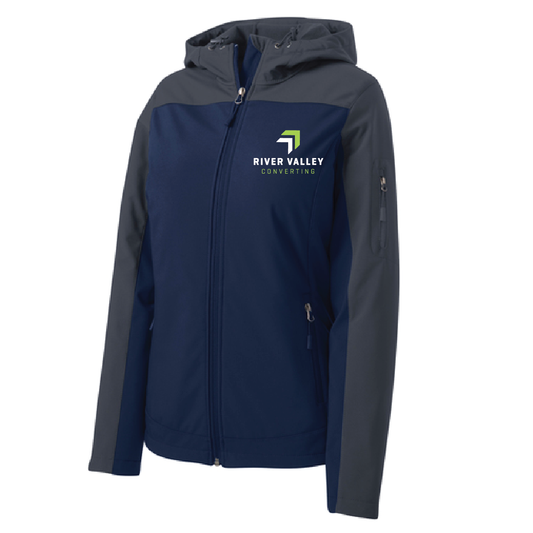 River Valley Converting- Port Authority® Ladies Hooded Core Soft Shell Jacket