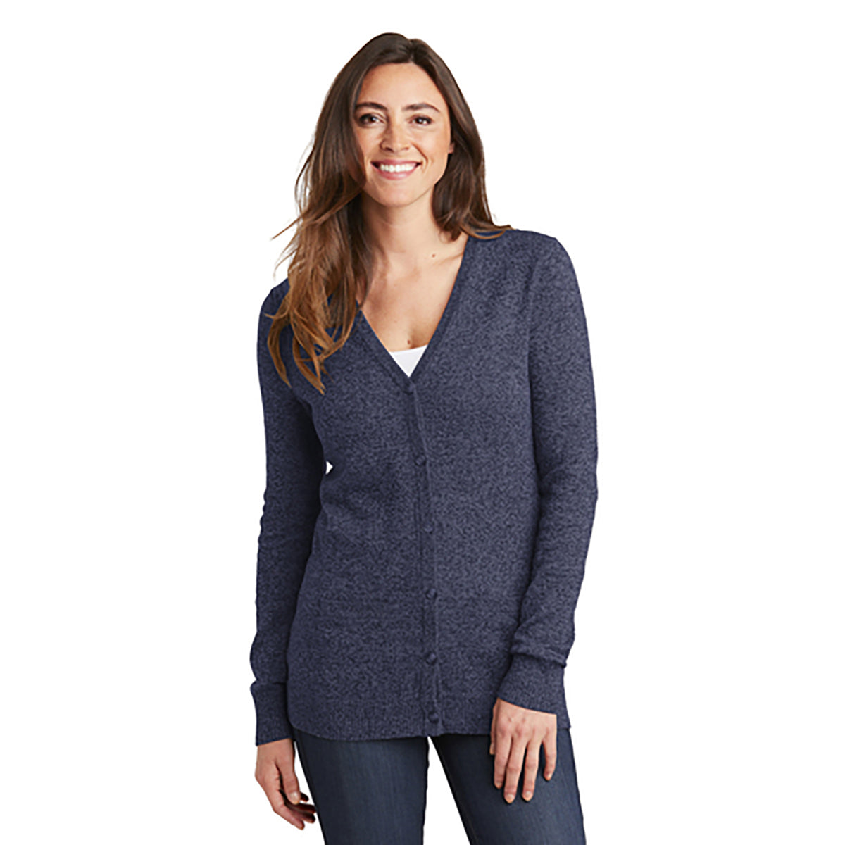 Loparex Port Authority ® Ladies Marled Cardigan Sweater